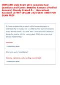 CRRN COMPREHENSIVE TEST BANK FINAL EXAM 2026 2027 