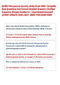 NAMS Menopause Society study Exam With  Complete &NewLine;Real Questions And Correct Detailed Answers &lpar;Verified &NewLine;Answers&rpar; Already Graded A&plus; &vert; Guaranteed Success&excl;&excl; &NewLine;LATEST UPDATE 2026-2027 BEST FOR EXAM PREP  