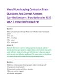 Hawaii Landscaping Contractor Exam &NewLine;Questions And Correct Answers &NewLine;&lpar;Verified Answers&rpar; Plus Rationales 2026 &NewLine;Q&A &vert; Instant Download Pdf 