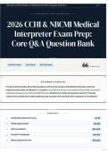2026 CCHI & NBCMI Medical Interpreter Exam Prep  Core Q&A Question Bank