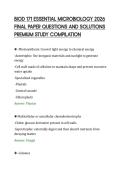 BIOD 171 ESSENTIAL MICROBIOLOGY 2026&NewLine;FINAL PAPER QUESTIONS AND SOLUTIONS&NewLine;PREMIUM STUDY COMPILATION