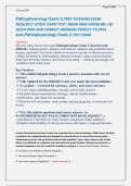 Pathophysiology Exam 2 PREP TESTBANK EXAM &NewLine;2026&sol;2027 LATEST EXAM TEST UNDER NEW GUIDELINE 150 &NewLine;QUESTIONS AND CORRECT ANSWERS PERFECT TO PASS &NewLine;2026 Pathophysiology Exam 2 TEST EXAM &NewLine;