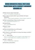 BREW BREWISTA FINAL TEST 2026&NewLine;QUESTIONS WITH CORRECT ANSWERS&NewLine;GRADED A&plus;