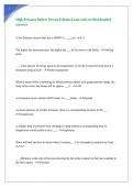 High Pressure Boilers Newest Edition Exam with verified detailed answers
