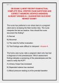 OB EXAM 2 &vert;&vert; MOST RECENT EXAM ACTUAL &NewLine;COMPLETE REAL VERIFIED EXAM QUESTIONS AND &NewLine;CORRECT ANSWERS &lpar;VERIFIED ANSWERS&rpar; &NewLine;ALREADY GRADED A&plus; &vert; GUARANTEED SUCCESS&excl;&excl; &NewLine;NEWEST EXAM&excl;&excl;&excl; 