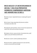 BROCK BIOLOGY OF MICROORGANISMS BY &NewLine;MICHAEL T 2026 EXAM PREPARATION &NewLine;WORKBOOK COMPREHENSIVE QUESTIONS &NewLine;AND ANSWERS HIGH SCORE A&plus;