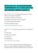 BROCK BIOLOGY OF MICROORGANISMS BY &NewLine;MICHAEL T 2026 PRACTICE SET MOCK EXAM &NewLine;REVISION NOTES AND SOLUTIONS EXPERT &NewLine;GRADE A&plus;