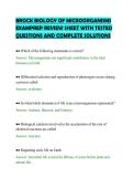 BROCK BIOLOGY OF MICROORGANISMS BY &NewLine;MICHAEL T 2026 TEST PAPER REVIEW SHEET &NewLine;PRACTICE QUESTIONS AND SOLUTIONS TOP &NewLine;RESULT A&plus; 