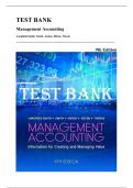 Test Bank &mdash; Management Accounting&comma; 9th Update Edition &lpar;Langfield-Smith&comma; Smith&comma; Andon&comma; Hilton&comma; Thorne&comma; 2021&rpar; &vert; All Chapters 1-21 Covered