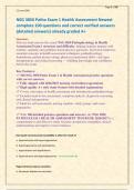 NSG 3850 Patho Exam 1 Health Assessment Newest complete 100 questions and correct verified answers &lpar;detailed answers&rpar; already graded A&plus; 