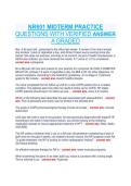 NR601 MIDTERM PRACTICE&NewLine;QUESTIONS WITH VERIFIED ANSWER&NewLine;A GRADED