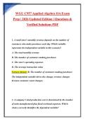 WGU C957 Applied Algebra OA Exam Prep &vert; 2026 Updated Edition &vert; Questions & Verified Solutions PDF