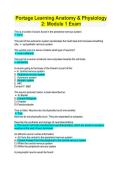 Anatomy & Physiology 2 &lpar;A&P II&rpar; &ndash; Module 1 Exam &ndash; Portage Learning &ndash; Practice Questions and Exam Preparation Material