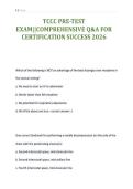 TCCC PRE-TEST&NewLine;EXAM&vert;&vert;COMPREHENSIVE Q&A FOR&NewLine;CERTIFICATION SUCCESS 2026