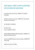 PEAT EXAM 1 PART 1 EXAM QUESTIONS WITH COMPLETE SOLUTIONS