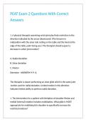 PEAT Exam 2 Questions With Correct Answers