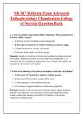 NR 507 Midterm Exam Advanced &NewLine;Pathophysiology Chamberlain College &NewLine;of Nursing Question Bank