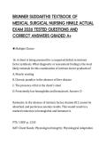 BRUNNER SUDDARTHS TEXTBOOK OF &NewLine;MEDICAL SURGICAL NURSING HINKLE ACTUAL &NewLine;EXAM 2026 TESTED QUESTIONS AND &NewLine;CORRECT ANSWERS GRADED A&plus; 
