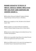BRUNNER SUDDARTHS TEXTBOOK OF &NewLine;MEDICAL SURGICAL NURSING HINKLE EXAM &NewLine;PREP 2026 STUDY GUIDE QUESTIONS AND &NewLine;ANSWERS GRADED A&plus; 