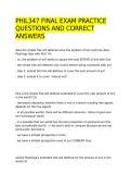 PHIL347 FINAL EXAM PRACTICE QUESTIONS AND CORRECT ANSWERS &NewLine;&NewLine;