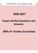 AAS Master Exam Study Cards PDF &vert; Comprehensive Certification Review & Practice Study Guide &lpar;2026&ndash;2027&rpar;