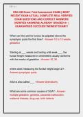 RNC-OB Exam&colon; Fetal Assessment EXAM &vert;&vert; MOST &NewLine;RECENT EXAM ACTUAL COMPLETE REAL VERIFIED &NewLine;EXAM QUESTIONS AND CORRECT ANSWERS &NewLine;&lpar;VERIFIED ANSWERS&rpar; ALREADY GRADED A&plus; &vert; &NewLine;GUARANTEED SUCCESS&excl;&excl; NEWEST EXAM&excl;&excl;&excl;