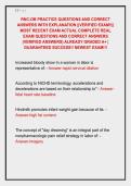 RNC-OB PRACTICE QUESTIONS AND CORRECT &NewLine;ANSWERS WITH EXPLANATION &vert;&vert;VERIFIED EXAM&excl;&excl;&vert;&vert; &NewLine;MOST RECENT EXAM ACTUAL COMPLETE REAL &NewLine;EXAM QUESTIONS AND CORRECT ANSWERS &NewLine;&lpar;VERIFIED ANSWERS&rpar; ALREADY GRADED A&plus; &vert; &NewLine;GUARANTEED SUCCESS&excl;&excl; NEWEST EXAM&excl;&excl;&excl;