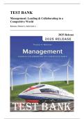 Test Bank &mdash; Management&colon; Leading & Collaborating in a Competitive World&comma; 2025 Release &lpar;Bateman&comma; Snell&comma; Konopaske&comma; 2025&rpar; &vert; All Chapters 1-18 Covered
