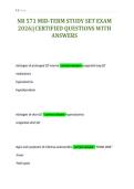 NR 571 MID-TERM STUDY SET EXAM&NewLine;2026&vert;&vert;CERTIFIED QUESTIONS WITH&NewLine;ANSWERS