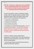 RNC-OB&colon; The Newborn &vert;&vert; Most Recent Exam 2026&sol;2027 &NewLine;Actual Complete Real Verified Exam Questions And &NewLine;Correct Answers &lpar;Verified Answers&rpar; Already Graded &NewLine;A&plus; &vert; Guaranteed Success&excl;&excl; Newest Exam&excl;&excl;&excl;
