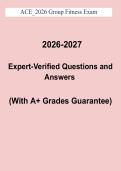ACE 2026 Group Fitness Exam Study Guide PDF &vert; Group Fitness Instructor Certification Review & Practice Questions