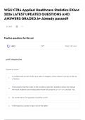 WGU C784 Applied Healthcare Statistics EXAM 2026 LATEST UPDATED QUESTIONS AND ANSWERS GRADED A&plus; Already passed&excl;&excl;