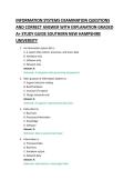 INFORMATION SYSTEMS EXAMINATION QUESTIONS &NewLine;AND CORRECT ANSWER WITH EXPLANATION GRADED &NewLine;A&plus; STUDY GUIDE
