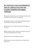 BSC 1005 EXAM 3 2026 EXAM PREPARATION &NewLine;PACK KEY GENETICS EVOLUTION AND &NewLine;ECOLOGY CONCEPTS WITH SAMPLE &NewLine;QUESTIONS