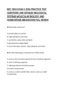 BSC 1005 EXAM 3 2026 PRACTICE TEST &NewLine;QUESTIONS AND DETAILED BIOLOGICAL &NewLine;SYSTEMS MOLECULAR BIOLOGY AND &NewLine;HOMEOSTASIS BREAKDOWN FULL REVIEW 