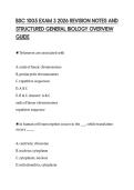 BSC 1005 EXAM 3 2026 REVISION NOTES AND &NewLine;STRUCTURED GENERAL BIOLOGY OVERVIEW &NewLine;GUIDE 