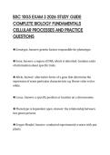 BSC 1005 EXAM 3 2026 STUDY GUIDE &NewLine;COMPLETE BIOLOGY FUNDAMENTALS &NewLine;CELLULAR PROCESSES AND PRACTICE &NewLine;QUESTIONS