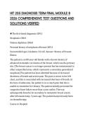 HIT 205 DIAGNOSIS TERM FINAL MODULE 8&NewLine;2026 COMPREHENSIVE TEST QUESTIONS AND&NewLine;SOLUTIONS VERIFIED&NewLine;