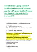 Colorado Street Lighting Technician &NewLine;Certification Exam Practice Questions &NewLine;And Correct Answers &lpar;Verified Answers&rpar; &NewLine;Plus Rationale 2026 Q&A&vert; Instant &NewLine;Download Pdf  