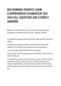 BSG BUSINESS STRATEGY GAME &NewLine;COMPREHENSIVE EXAMINATION TEST &NewLine;2026 FULL QUESTIONS AND CORRECT &NewLine;ANSWERS 