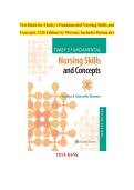 Timby's Fundamental Nursing Skills and Concepts&comma; 12th Edition &ndash; Moreno &ndash; Test Bank with Rationales and Practice Questions