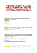 GUIDEWIRE ASSOCIATE EXAM 2026&vert;&NewLine;BRAND NEW EXAM WITH VERIFIED&NewLine;QUESTIONS & CORRECT SOLUTIONS&NewLine;