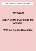 MCCC Entrance Exam Study Guide PDF &vert; College Placement Test Prep & Practice Questions &lpar;2026&ndash;2027&rpar;