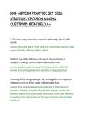 BSG MIDTERM PRACTICE SET 2026 &NewLine;STRATEGIC DECISION MAKING &NewLine;QUESTIONS HIGH YIELD A&plus;