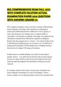 BSG COMPREHENSIVE EXAM FALL 2022 &NewLine;WITH COMPLETE SOLUTION ACTUAL &NewLine;EXAMINATION PAPER 2026 QUESTIONS &NewLine;WITH ANSWERS GRADED A&plus;