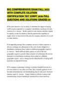BSG COMPREHENSIVE EXAM FALL 2022 &NewLine;WITH COMPLETE SOLUTION &NewLine;CERTIFICATION TEST SCRIPT 2026 FULL &NewLine;QUESTIONS AND SOLUTIONS GRADED A&plus; 
