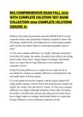 BSG COMPREHENSIVE EXAM FALL 2022 &NewLine;WITH COMPLETE SOLUTION TEST BANK &NewLine;COLLECTION 2026 COMPLETE SOLUTIONS &NewLine;GRADED A&plus; 