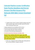 Colorado Pipeline Locator Certification &NewLine;Exam Practice Questions And Correct &NewLine;Answers &lpar;Verified Answers&rpar; Plus &NewLine;Rationale 2026 Q&A&vert; Instant Download &NewLine;Pdf