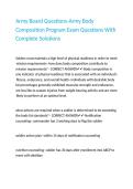 Army Board Questions-Army Body Composition Program Exam Questions With Complete Solutions&period;