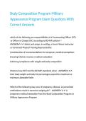 Body Composition Program Military Appearance Program Exam Questions With Correct Answers&period;